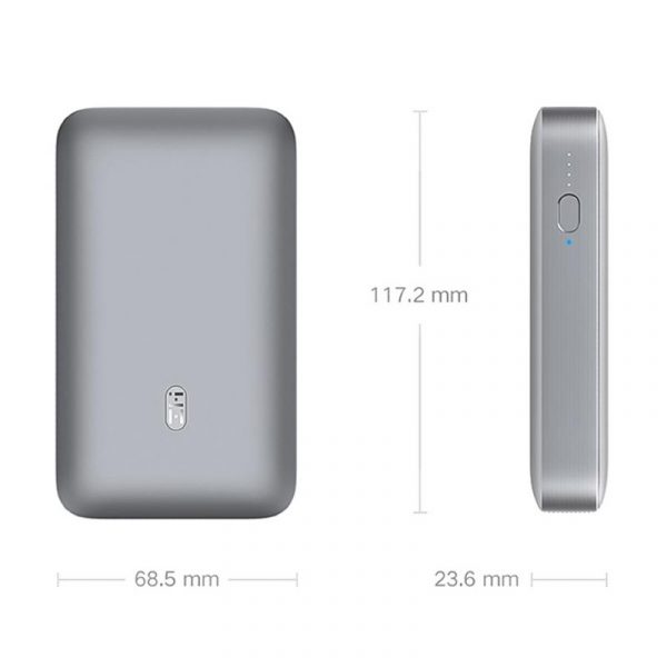 Внешний аккумулятор Xiaomi ZMI QB816 10000 мАч серый