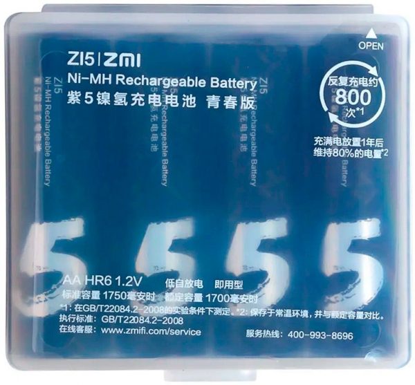 Xiaomi ZMI AA512 ZI5 4 шт